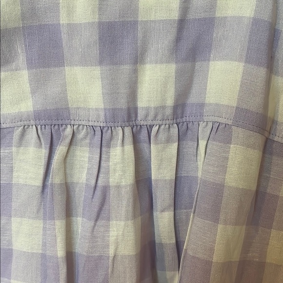 NWT LOFT Lavender and White Plaid Top size Small - Picture 7 of 8